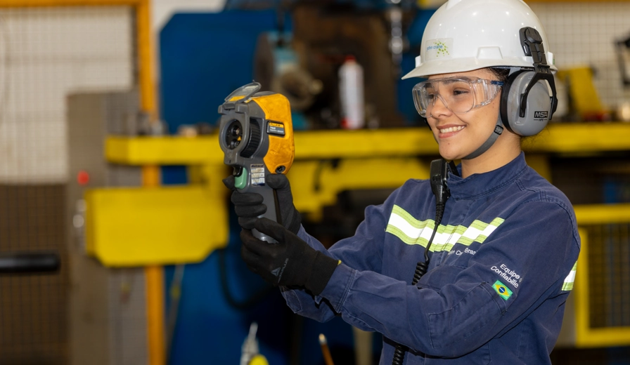 John Crane Employee Smiling While Working