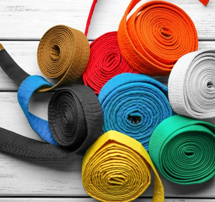 Multi Coloured Martial Arts Belts