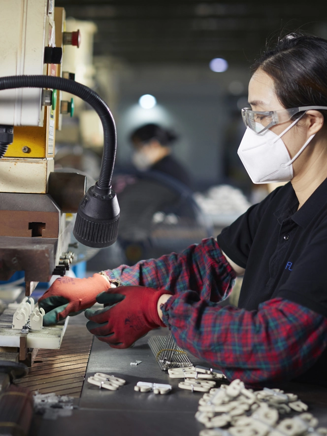 Flex-Tek employee working wearing Face Mask